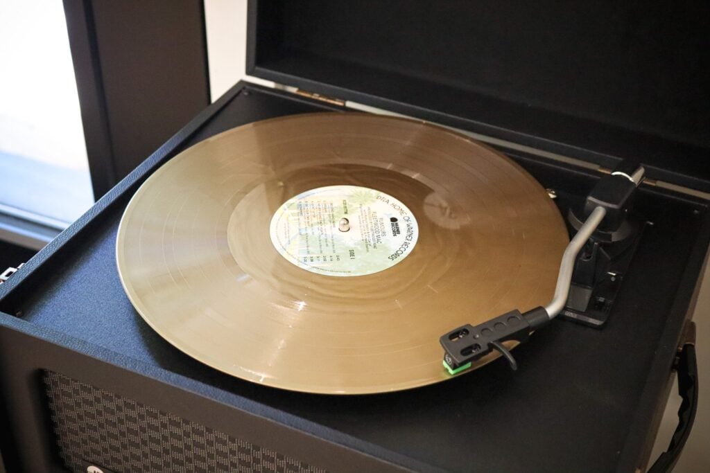A record player in the cabin